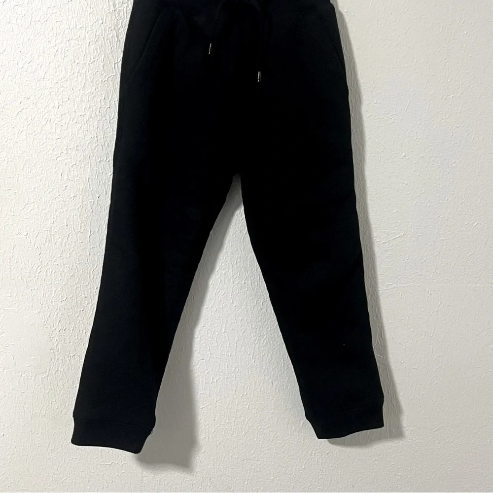 Gap Kids Boys Black Small (6-7) Sherpa-Lined Joggers Pockets Drawstring EUC Soft